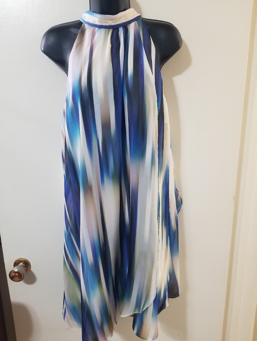 Laura Petites Watercolor Chiffon Overlay Dress Size 12P